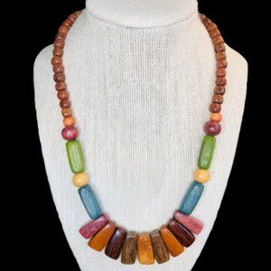 Wooden necklace Hand made from Costa Rica